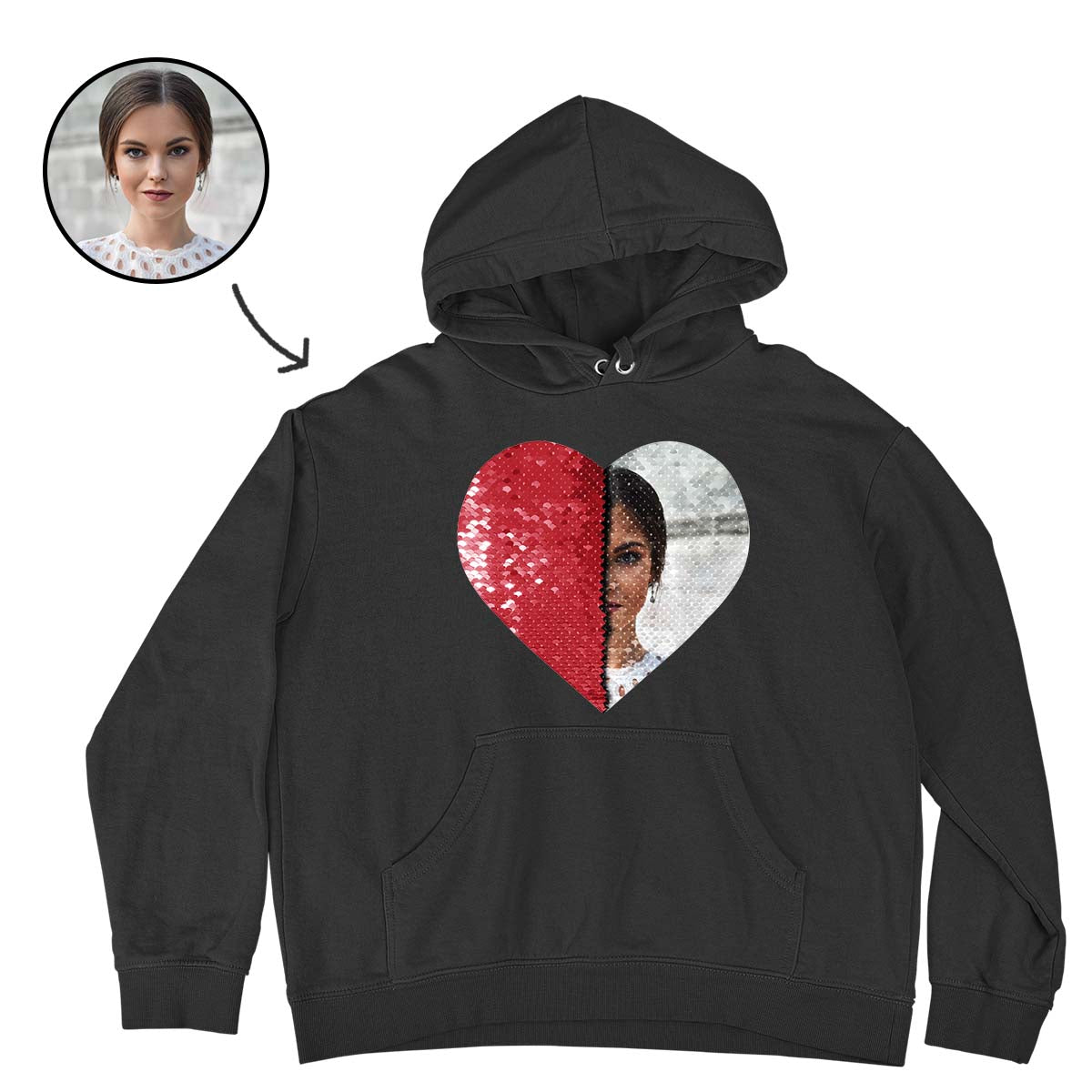 トップス HTH glitter heart logo hoodie glitter heart logo hoodie (for pets) – YZ