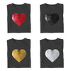 Benutzerdefiniertes schwarzes Herz-Flip-Pailletten-Hemd (Herz) – Kaufen Sie 2 und erhalten Sie 20 % Rabatt