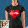 Custom Heart Mom Flip Sequin Shirt (Double Print)