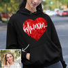 Custom Heart Mom Flip Sequin Hoodie (Double Print)