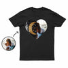 Maßgeschneidertes Kinder-Hemd „I Love You to the Moon and Back“ mit umklappbaren Pailletten (Doppeldruck)
