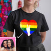 Custom Rainbow Finger Flip Sequin Shirt (Double Print)-Sponsor