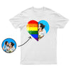 Custom Rainbow Heart Flip Sequin Shirt (Double Print)-Sponsor