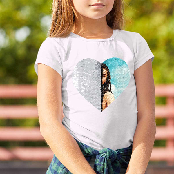 Reversible sequin store t shirt girl