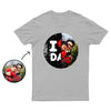 Benutzerdefiniertes I Love DAD Flip-Pailletten-Hemd (Doppeldruck)