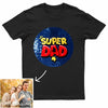 Custom Super Dad Circle Flip Sequin Shirt (Double Print)