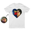 Custom Super Dad Heart Flip Sequin Shirt (Double Print)